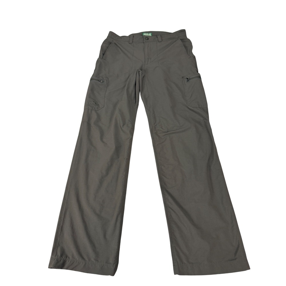 LL Bean Mens 32x32*31 Gray Nylon Spandex Cargo Hiking Pants Stretch Outdoor‎